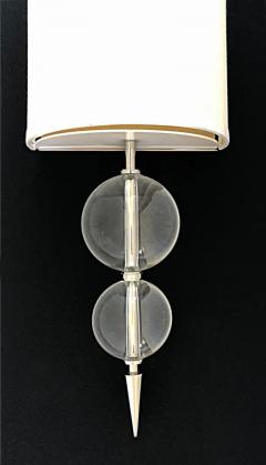 Stainless Steel Glass Ball Wall Sconces with Shades Finials - 3513578