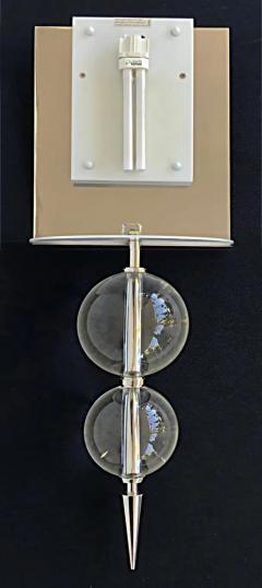 Stainless Steel Glass Ball Wall Sconces with Shades Finials - 3513622