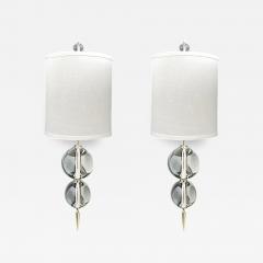 Stainless Steel Glass Ball Wall Sconces with Shades Finials - 3527605