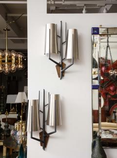 Stainless Steel Sconce in the Manner of Maison Charles France - 3190293
