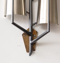 Stainless Steel Sconce in the Manner of Maison Charles France - 3190296