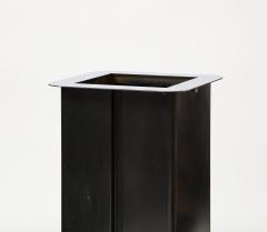 Stainless Steel and Darkened Steel Umbrella Stand Italy c 1960 - 4082780