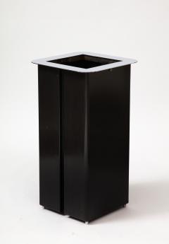 Stainless Steel and Darkened Steel Umbrella Stand Italy c 1960 - 4082789