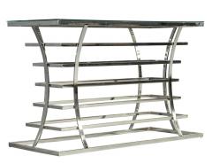 Stainless Steel and Glass Console Table - 1994616