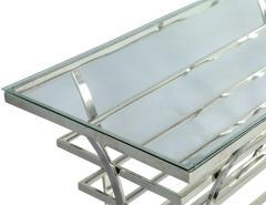 Stainless Steel and Glass Console Table - 1994617