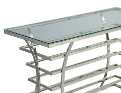 Stainless Steel and Glass Console Table - 1994618