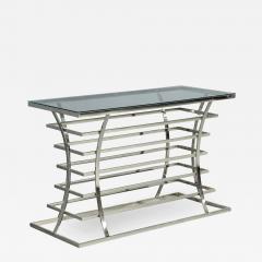 Stainless Steel and Glass Console Table - 2002079
