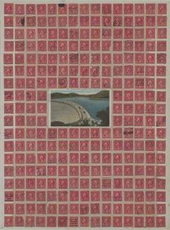 Stamp Art Collage U S A circa 1910 - 4123458
