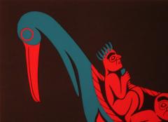 Stan Greene Journey to the Other World Stan Greene Coast Salish Serigraph 1986 - 3215127