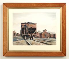 Stan Masters Coal Car Inspection Watercolor on Paper - 1392166