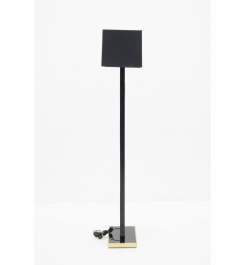 Stan Usel Black resin and agates floor lamp by Stan Usel - 794536