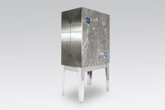 Stan Usel Cabinet In Mosaic Stainless steel and Agate by Stan Usel - 768110