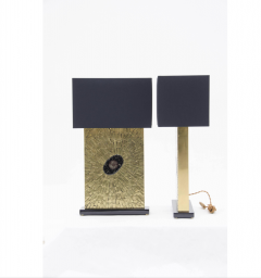 Stan Usel Pair of table lamps in mosaic brass by Stan Usel - 789987