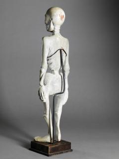 Standing Human Skeleton Sculptured in Wood - 1867025