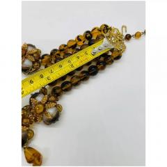 Stanley Hagler STANLEY HAGLER NYC Brass Tiger Eye Glass Drops Beaded Necklace Bracelet and Earr - 4054110