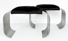 Stanley Jay Friedman Pair Brueton Macao Steel Benches by Stanley Jay Friedman - 3612234