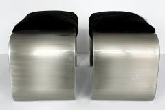 Stanley Jay Friedman Pair Brueton Macao Steel Benches by Stanley Jay Friedman - 3612243