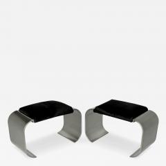 Stanley Jay Friedman Pair Brueton Macao Steel Benches by Stanley Jay Friedman - 3612980