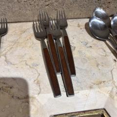 Stanley Roberts 1960s Stanley Roberts Pasadena Stainless Flatware Wood Insert Japan - 3731339