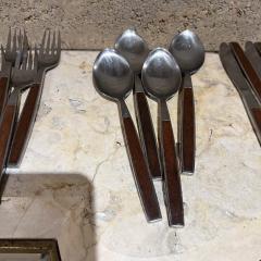 Stanley Roberts 1960s Stanley Roberts Pasadena Stainless Flatware Wood Insert Japan - 3731340