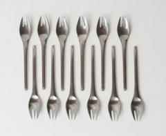 Stanley Roberts Set of 123 Stanley Roberts Contempra Mid Century Modern Stainless Flatware - 4126606