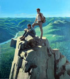 Stanley W Galli Above It All Two Young Men on Mountain Top Martin Luther King Issue - 4462601