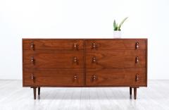 Stanley Young California Modern 6 Drawer Walnut Dresser by Stanley Young - 3257871