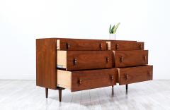 Stanley Young California Modern 6 Drawer Walnut Dresser by Stanley Young - 3257873