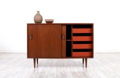 Stanley Young Stanley Young Walnut Credenza with Lacquered Drawers for Glenn of California - 2974921