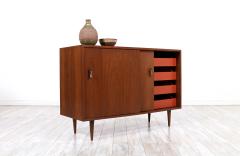 Stanley Young Stanley Young Walnut Credenza with Lacquered Drawers for Glenn of California - 2974922