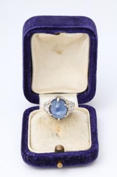 Star Sapphire and Diamond Platinum Ring - 1903160