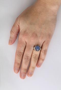 Star Sapphire and Diamond Platinum Ring - 1903161