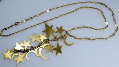 Stars and Moons Pendant Chain Necklace - 438674