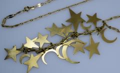 Stars and Moons Pendant Chain Necklace - 438675