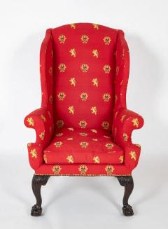 Stately George II Wing Chair with Ball Claw Knees - 3298589