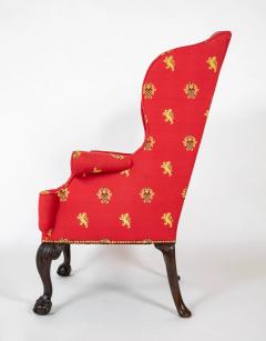 Stately George II Wing Chair with Ball Claw Knees - 3298609