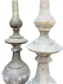 Stately and Tall Pair of French Napoleon III Zinc Roof Finials - 3229468