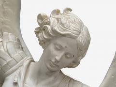 Statue of Saint Michael the Archangel Composite Marble Base Italy 20th c  - 4384748