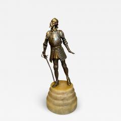Statuette of Don Quixote in bronze and alabaster Spain circa 1900 - 3383616
