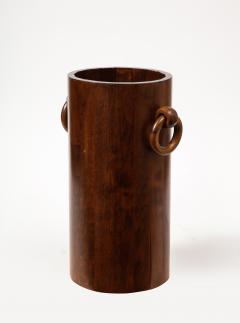 Staved Art Deco Walnut Umbrella Stand with Handles France - 3314802