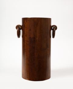 Staved Art Deco Walnut Umbrella Stand with Handles France - 3314803