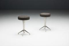 Steel Art Deco Bar Stools Belgium 1950s - 3535495