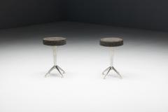 Steel Art Deco Bar Stools Belgium 1950s - 3535499