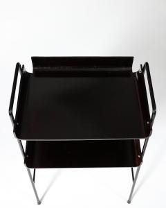 Steel Bent Wood and Lacquer Side Table Italy c 1950 - 3825081