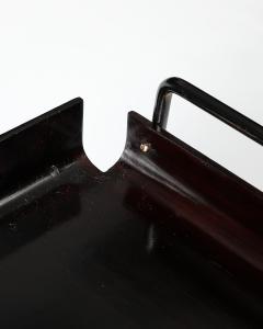 Steel Bent Wood and Lacquer Side Table Italy c 1950 - 3825083