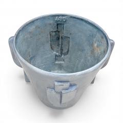 Steel Blue Enameled Plant Pot - 4449966