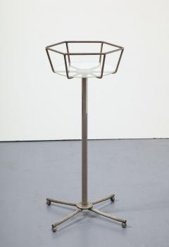 Steel Lucite and Nickel Ice Bucket Plant Stand - 4100456