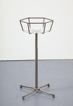 Steel Lucite and Nickel Ice Bucket Plant Stand - 4100461