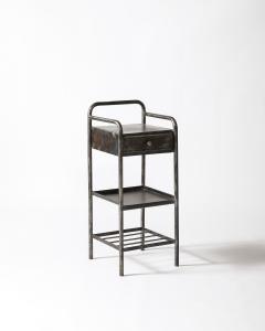 Steel Side End Table with Shelf France c 1950 - 4210232