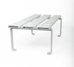 Steel Slatted Industrial Bench 20th C  - 1332504